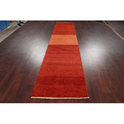 One-of-a-Kind 2'6" X 12'2" New Age Runner Wool Area Rug in