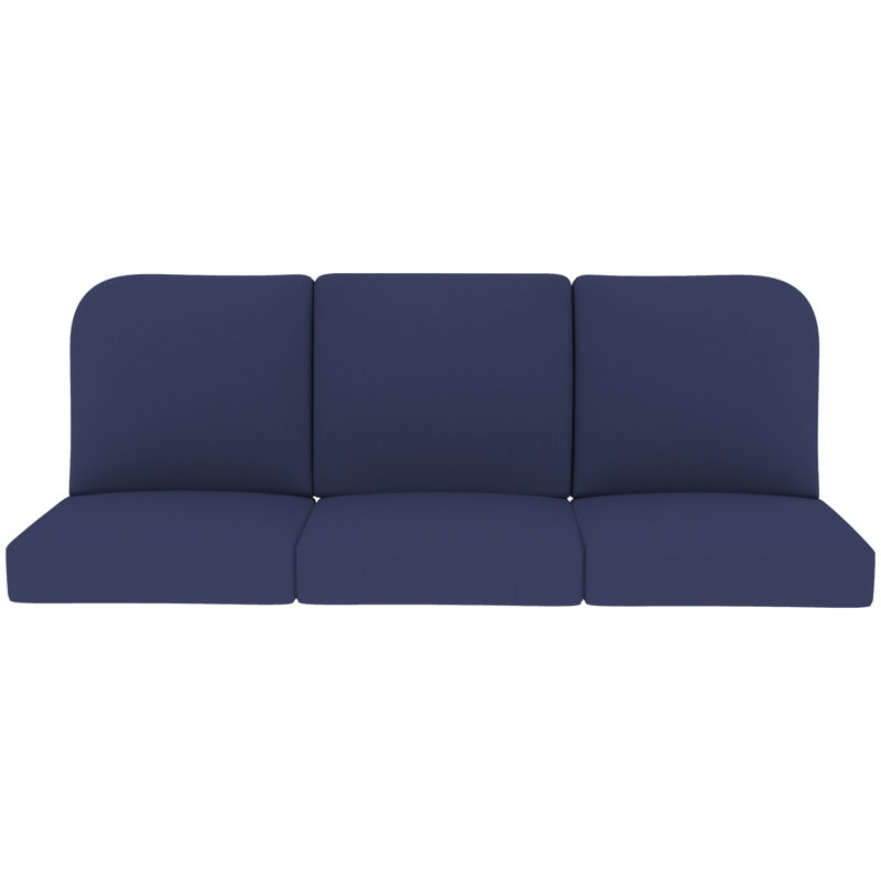 Argyri Set of 3 – 22" x 24" Outdoor Deep Seat Replacement Cushions for Patio Furniture, Anahit 5" Thick High-Density Foam Seat and Back Outdoor Cushions with Water-Repellent & UV-Resistant Fabric