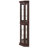 Lighted Corner Curio Cabinet - Glass Display Shelf With Tempered Glass Doors, Adjustable Shelving, And Included Bead Bulb - Ideal Bar Cabinet For Home Decor- DARK CHERRY-248242145