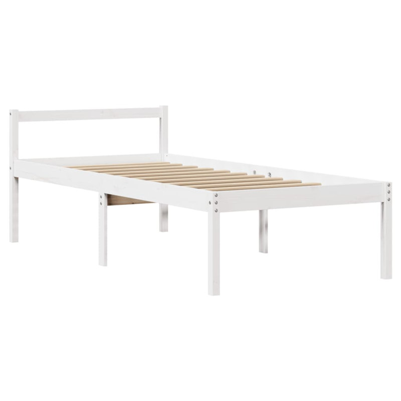 Solid Wood Bed, Single (3'), White