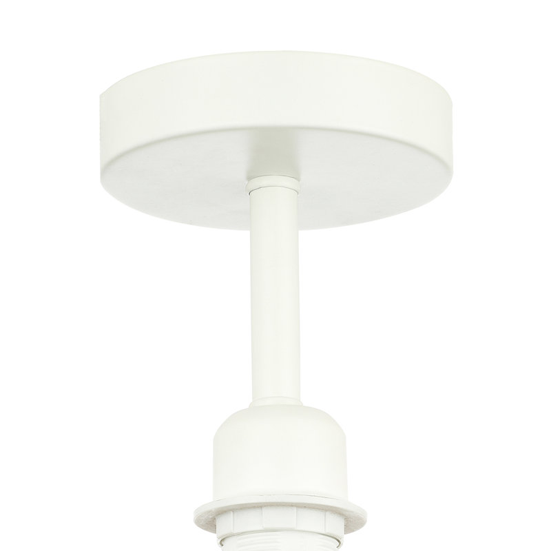 Ceiling Light Fitting for Industrial Style Light Bulbs, White