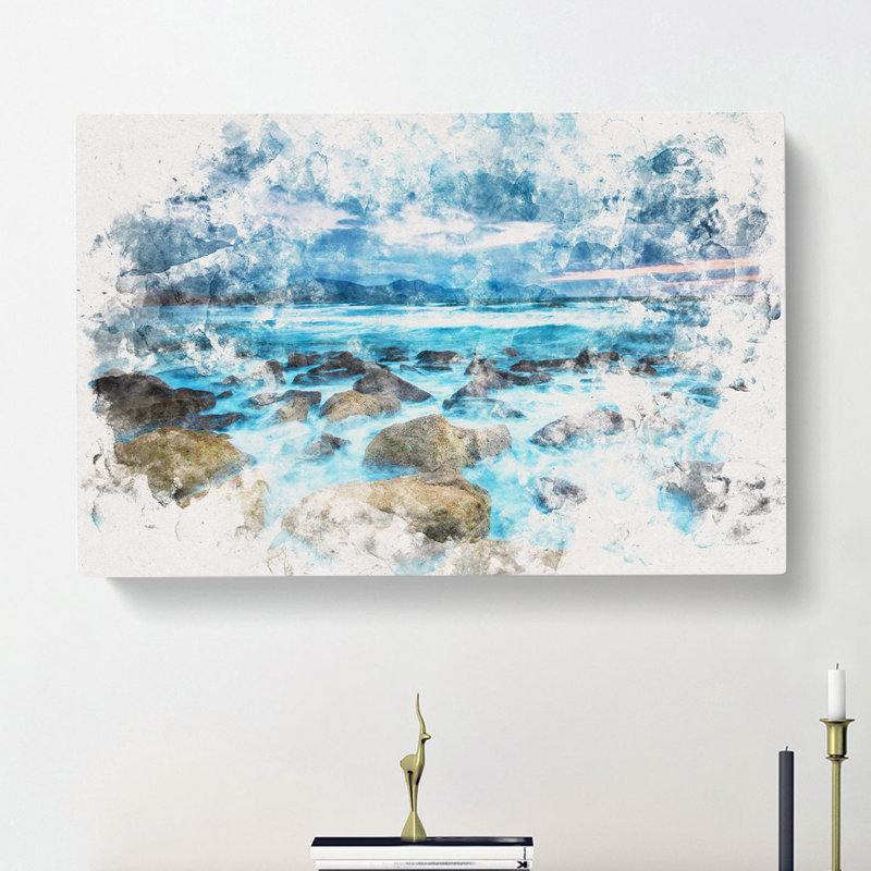 Stormy Evening In Wales - Wrapped Canvas Print, 40cm H x 60cm W x 3cm D