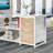 L-Shaped Computer Desk With 4 Drawers and Shelves-1424237667