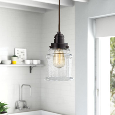 Luminaire suspendu en forme de cloche à 1 lumière Cecil