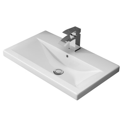 Athena 510mm Single Bathroom Vanity with Integrated Vitreous China Basin