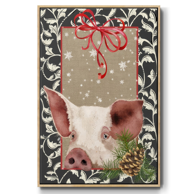 County Christmas Farm II, H 37 po x l 25 po x P 1,5 po, Naturel