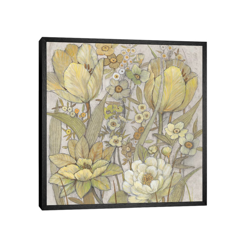 Mix Floral I by Tim O'Toole - Floater Frame Gallery-Wrapped Canvas Giclée on Canvas, 93.98 cm H x 93.98 cm W, Black