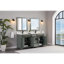 72" Solid Wood Sink Vanity  With 1' Artificial Stone Top-587106566