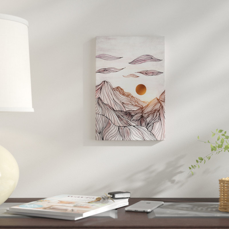 « lines », reproduction d’impression sur toile tendue, H 40 po x l 26 po x P 1,5 po, Toile tendue, Pas de tapis