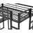 Loft Bed With Desk, Twin Size Metal Loft Bed-1355595333