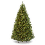 Pre-Lit Hinged Douglas Full Fir Artificial Christmas Tree Holiday Decoration