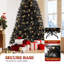 Arbre de Noël artificiel pré-éclairé noir Halloween-1894151545