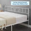 Structure de lit en métal avec tête et pied de lit, lit plateforme pour enfants, espace de rangement de 12 po, lattes en acier, sans sommier-1044483881-1044483880