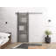 Sete Sturdy Barn Door With Frosted Glass 6.6FT Rail Hangers Heavy Hardware Set Solid Panel Interior Doors-87388679-87388693