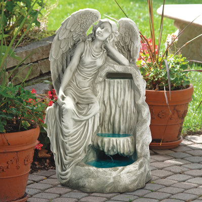 Handcrafted Outdoor Weather Resistant Sculptural Fountain