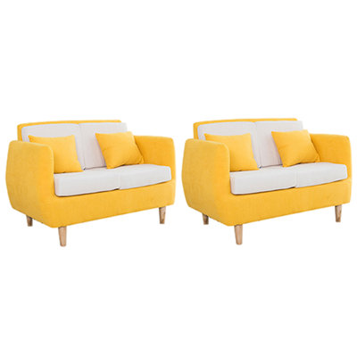 Casual Simple Dessert Shop Cafe Bench Upholstered 49.21'' Sofa