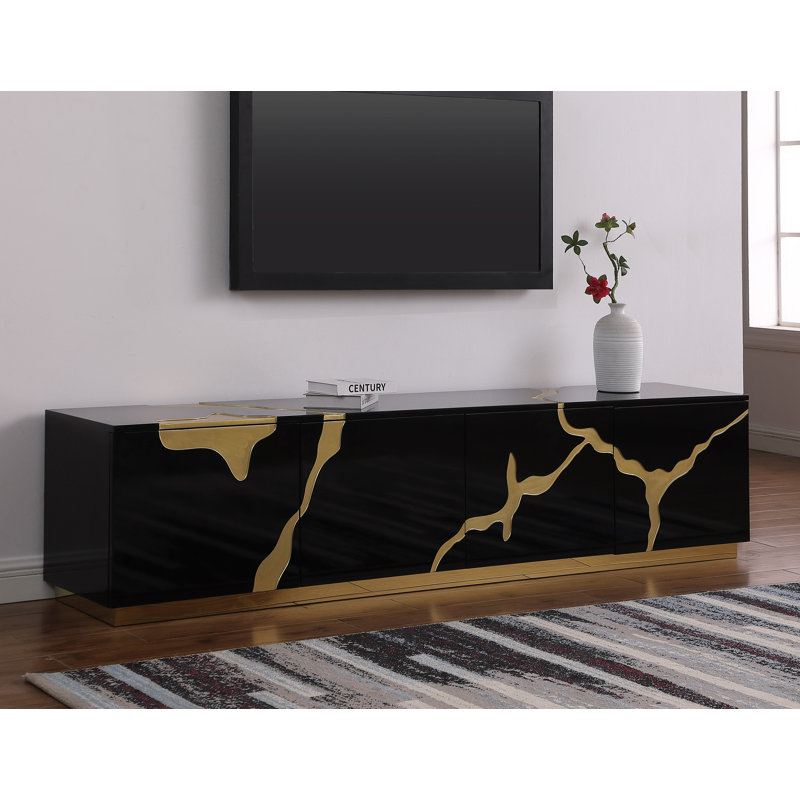 Rahshon Tv Stand for TVs up to 88", Black