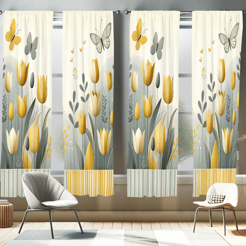Semi Sheer Curtain, 56" W x 95" L