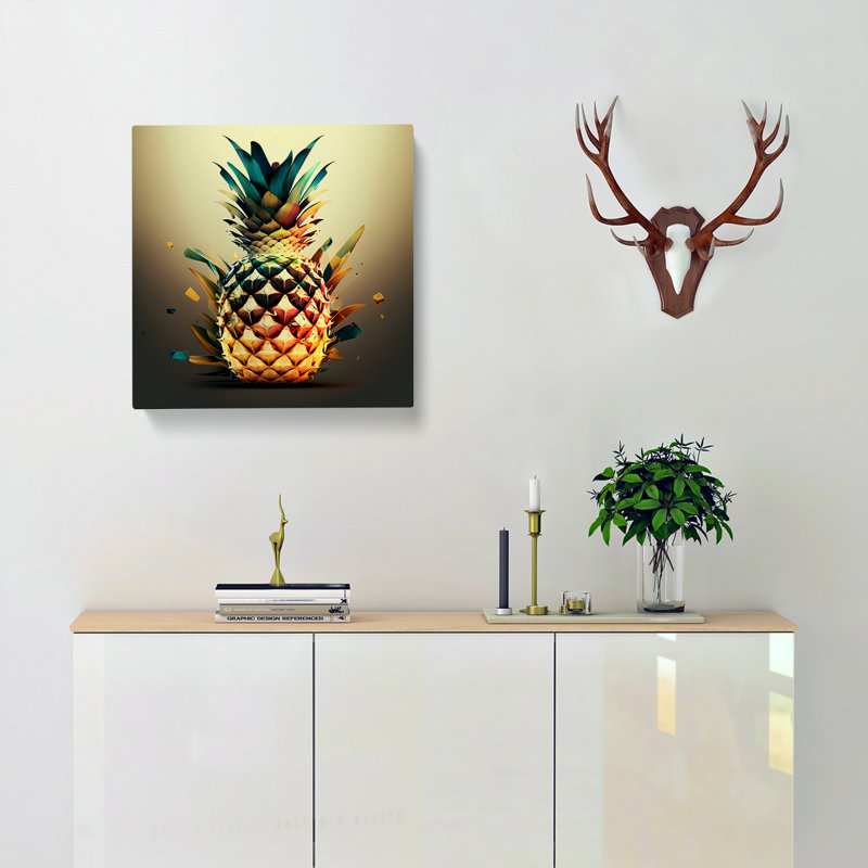 Pineapple - No Frame Print, 50cm H x 50cm W x 3cm D