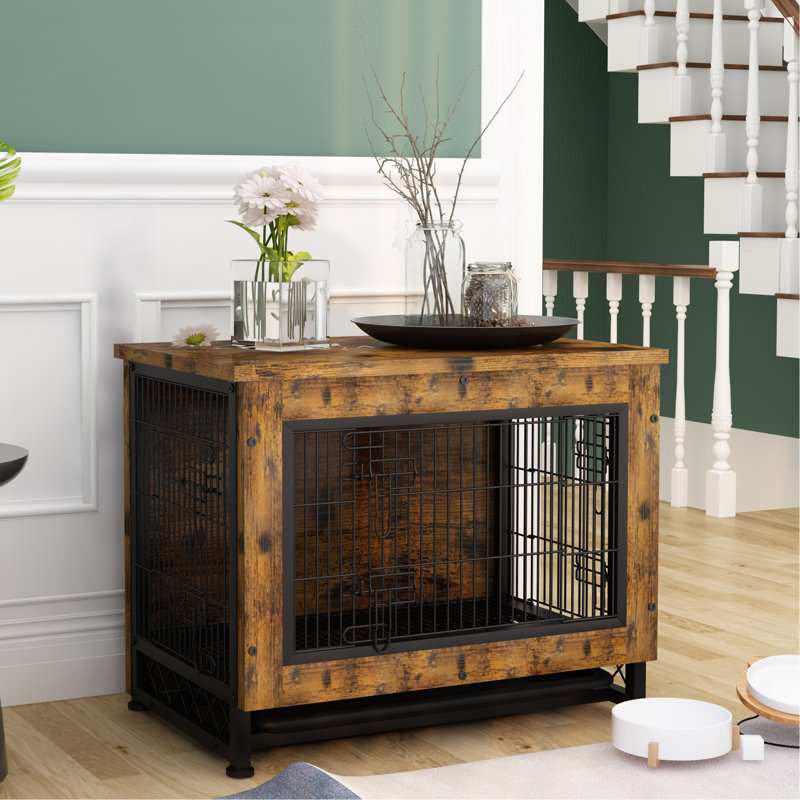 Caisse pour animaux Chinmay Furniture Style, Moyen (H 24,6 po x l 31,7 po x P 21,7 po)