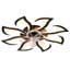 Ventilateur de plafond monobloc de 32 pouces en ABS noir avec lumière, télécommande et moteur CC silencieux