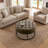 Owen Genuine Leather Round Ottoman-1381695357