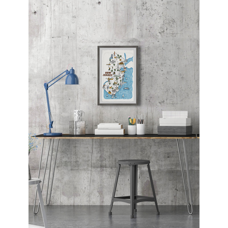 NJ Spots par - Peinture avec cadre photo, H 36 po x l 24 po x P 1,5 po