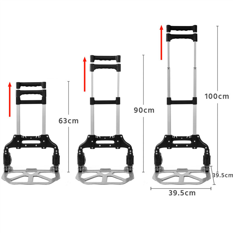 39.4cm H x 15.6cm W x 39.5cm D 3kg Hand Truck Trolley
