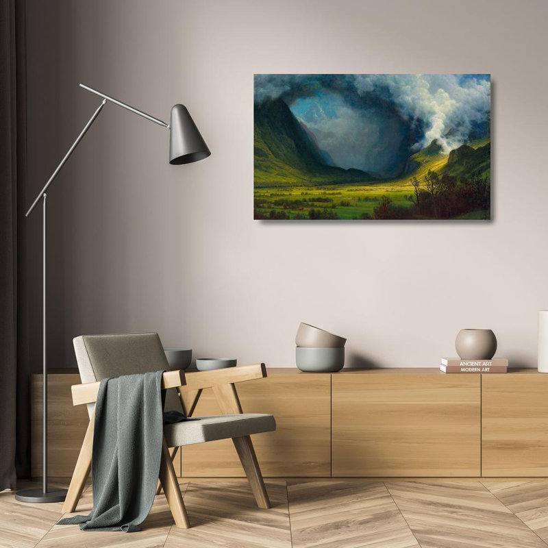 Art sur toile tendu avec Alcott Hill® Bierstadt, Albert Gallery: Tempête dans les montagnes 55913, H 16 po x l 24 po
