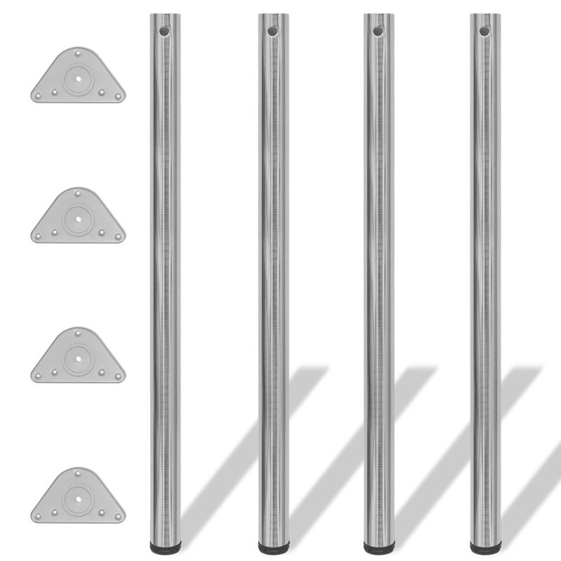 Pieds de table réglables en hauteur vidaXL, multicolore