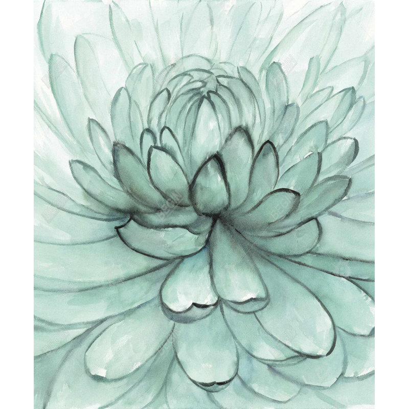 Fleur turquoise - Toile encadrée florale pour la décoration intérieure