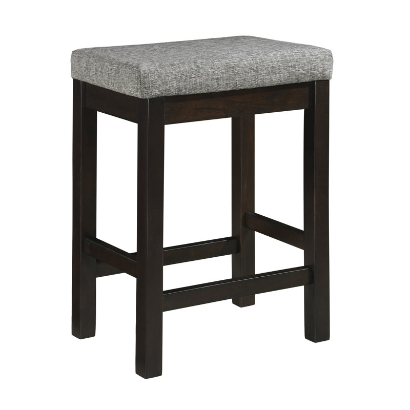 Doras 4-pcs Counter Height Table Set, Espresso, Espresso/Gray, Espresso