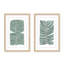 Coastal Retreat Tropical Tranquility: Abstract Leaves Diptych-1970399516