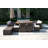 Melody Wicker/Rattan 11 - Person Seating Group With Mixed Beige & Gray Cushions