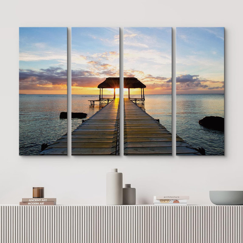 IDEA4WALL Canvas Print Wall Art Beautiful Inspiring Calmness at Sunset