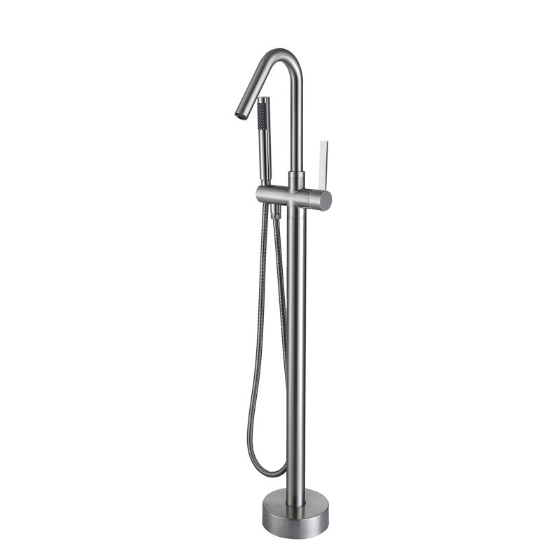 Robinet de baignoire autoportant avec douche à main et fonction pour salles de bain luxueuses