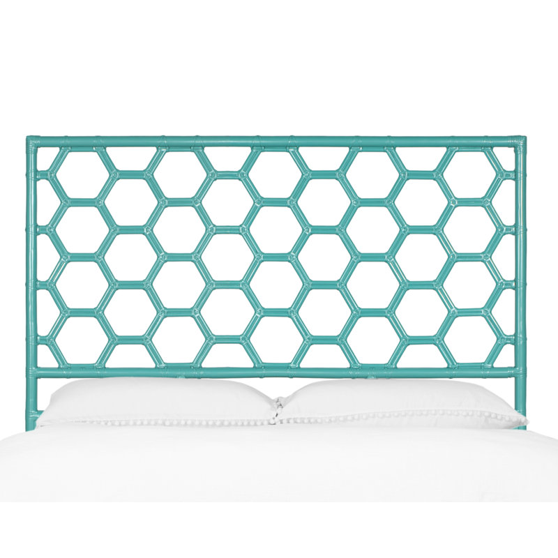 Honeycomb Open-Frame Headboard, Turquoise, Queen