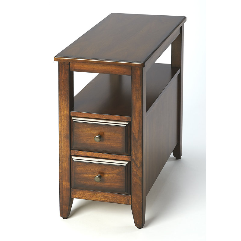 Marcus Side Table with Storage, Antique Cherry