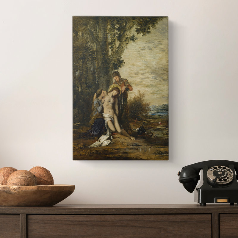 «The Martyred Saint Sebastian», toile tendue par Gustave Moreau, 8 x 12