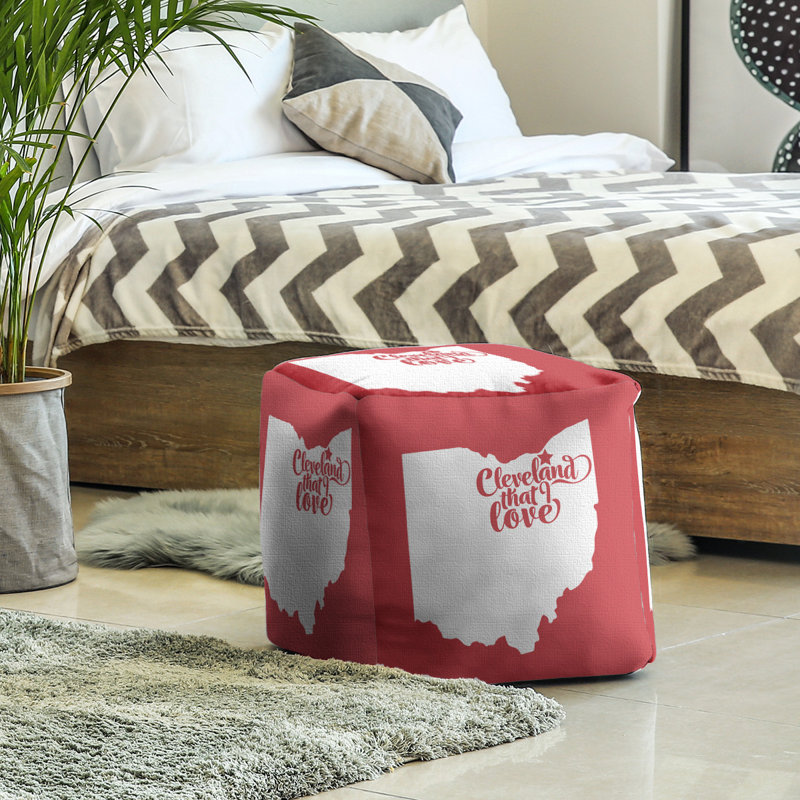 Repose-pieds cube cleveland ohio, Rouge