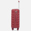 Grand bagage à carreaux en plastique dur 28 pouces ABS - Surface résistante aux égratignures Quatre roues multidirectionnelles, avec serrure à combinaison et crochets latéraux. (Rouge vin)