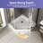36"D x 36"W x 72"H Frameless Neo-angle Shower Door 1/4" Clear Tempered Glass with Safety Film Chrome Hardware-129392708-118323059