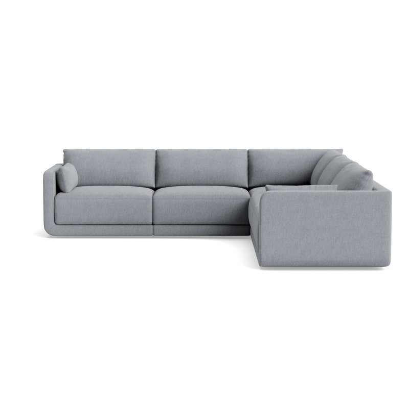 Eva Modular Sectional, Performance Weave - Zinc