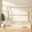 Lits au sol Safe House, structure en bois de pin, chambre d'enfant de style campagnard