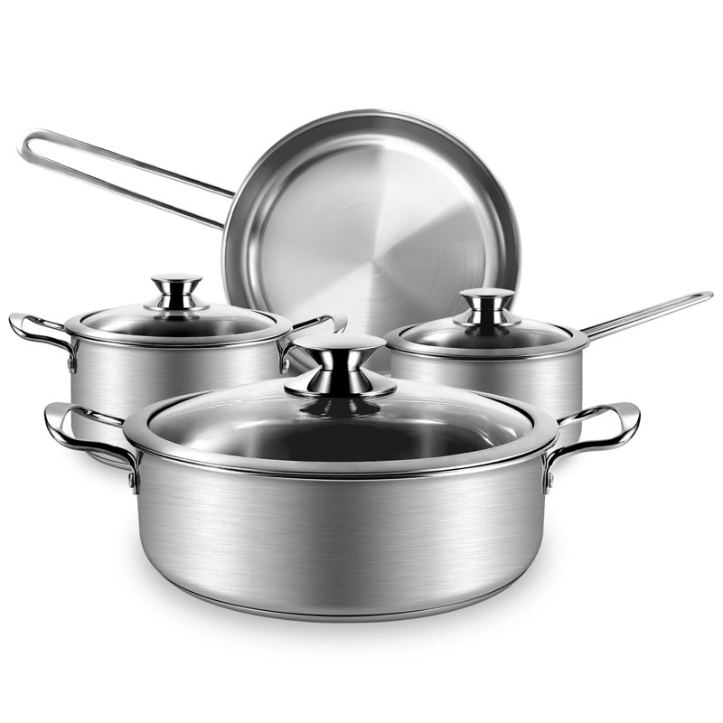 Twinar 7 - Piece Stainless Steel Cookware Set