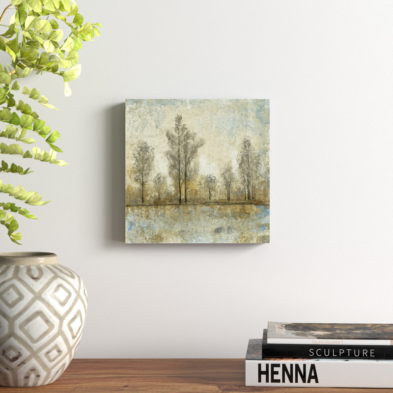 «Quiet Nature IV», peinture sur toile, H 12 po x l 12 po, Toile tendue