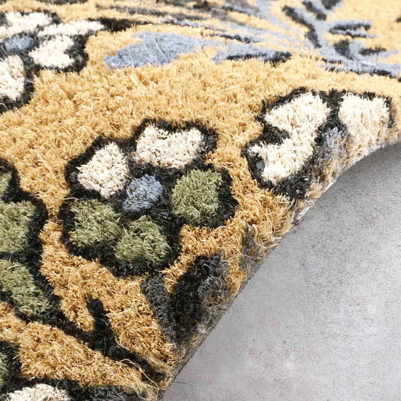 Laura Ashley Pettywell Bouquet Coir Doormats / Non-Slip Outdoor Rugs
