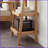 Ladder Bookshelf, 3-Tier Solid Oak Multi-Functional Storage | Yellow | Solid Wood-1378939723