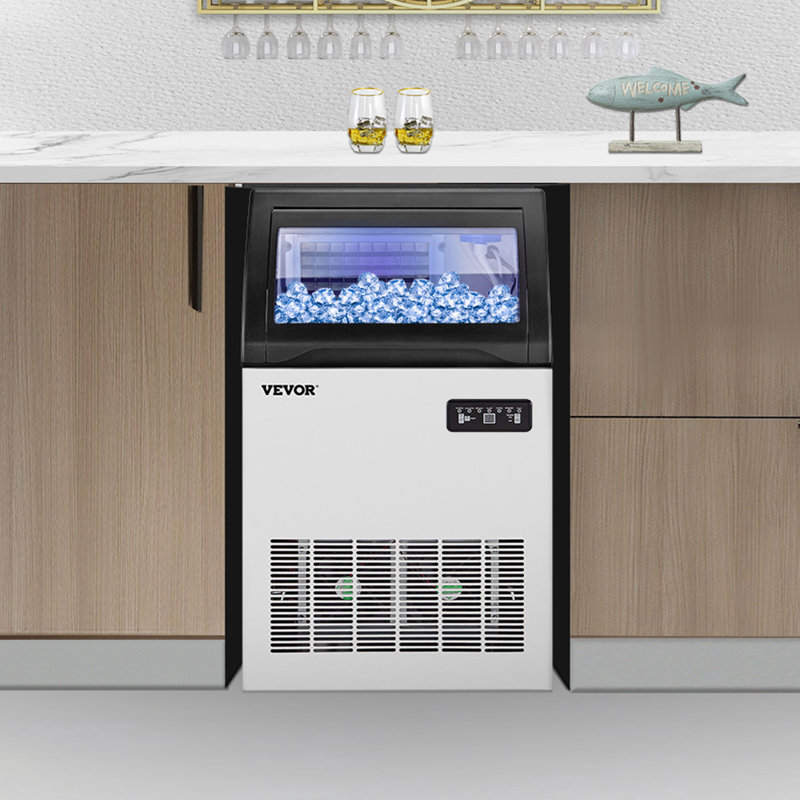 VEVOR 155 lb. Daily Production Cube Ice Freestanding Ice Maker