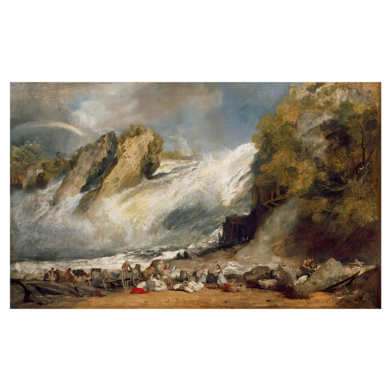 Chute du Rhin à Schaffhouse par Joseph Mallord William Turner - Estampe numérique, H 32 po x l 40 po